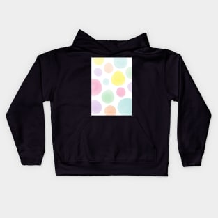 Colorful Pastel Polka dot watercolor pattern Kids Hoodie